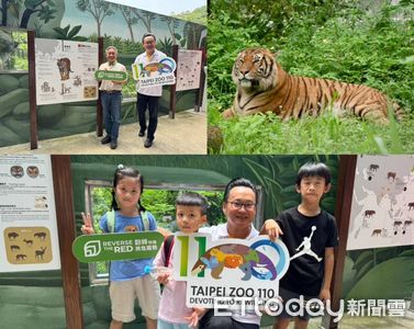台灣虎航持續支持動物保育　台北市立動物園馬來虎保育立牌