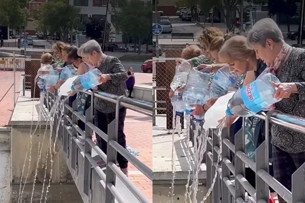 ▲▼西班牙出現「放生水」詭異行徑! 原因曝光超暖心。(圖/翻攝自X)