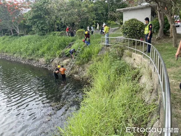 ▲高雄澄清湖發生落水意外。(圖/記者吳世龍翻攝)
