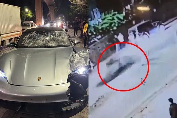 ▲▼印17歲少年「酒後開保時捷」撞死2人。(圖/翻攝自X)