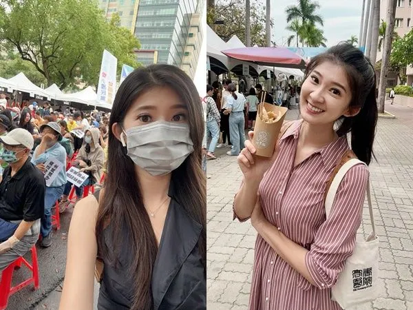 ▲▼藍營正妹挺「反黑箱撐民主」現身抗議現場:這是國會改革的本質 。(圖/翻攝李明璇臉書)