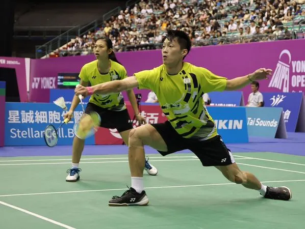 ▲台北羽球公開賽,楊博軒、胡綾芳。(圖/台北羽球公開賽提供)