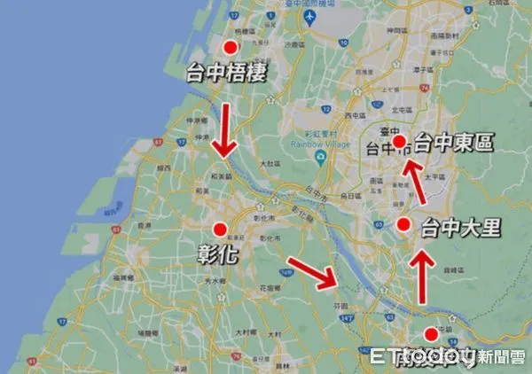 ▲周婦從凌晨一點開始騎車載汽油桶作案,2個半小時飆行75公里。(圖/ETtoday製圖)