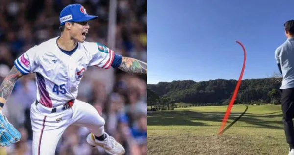 林昱珉近日利用休息空檔打高爾夫球,結果一桿就打上果嶺,精湛球技宛如職業選手。(圖/趙文彬攝、翻攝自林昱珉IG)