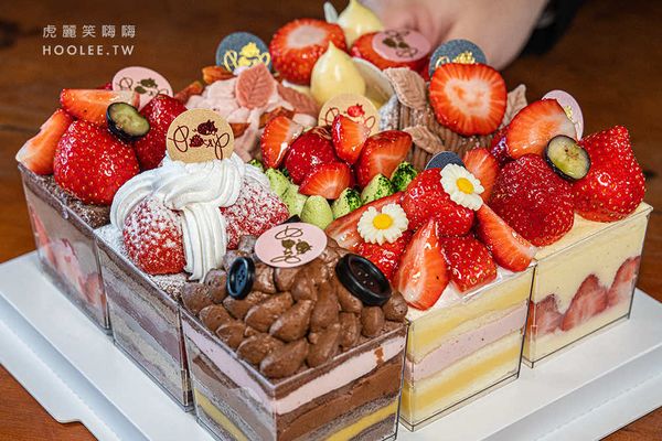 ▲▼薇庭烘焙是鳳山很有人氣的甜點店,擁有西餐和烘焙金牌經歷的雙主廚推出草莓九格拼圖蛋糕,提供9種指定口味的超美甜點杯組合。(圖/部落客虎麗笑嗨嗨授權提供,勿擅自翻攝)