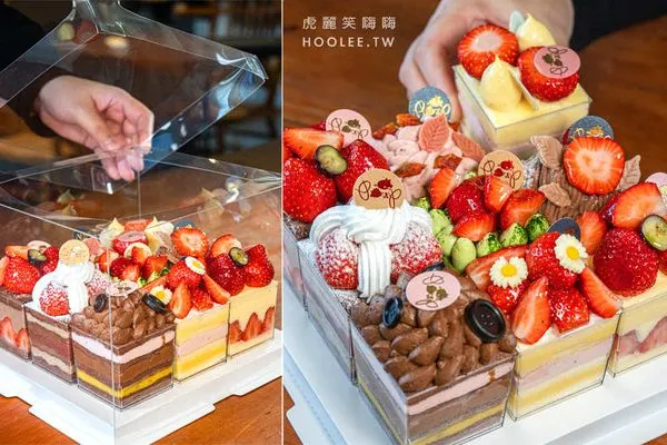 ▲▼薇庭烘焙是鳳山很有人氣的甜點店,擁有西餐和烘焙金牌經歷的雙主廚推出草莓九格拼圖蛋糕,提供9種指定口味的超美甜點杯組合。(圖/部落客虎麗笑嗨嗨授權提供,勿擅自翻攝)
