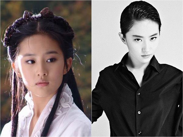 林青霞、劉亦菲以玉女形象出道,兩人都曾以雅痞打扮拍攝寫真照,帥度一點都不輸男人。(圖/翻攝自網路、《studiosix》微博、新浪娛樂、取自鄧超微博)