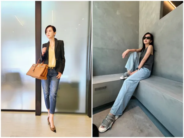 ▲50歲簡沛恩穿搭影片爆紅。(圖/簡沛恩臉書)