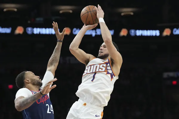 ▲太陽單場投進本季新高22顆三分球,順利擊退快艇。(圖/達志影像/美聯社)