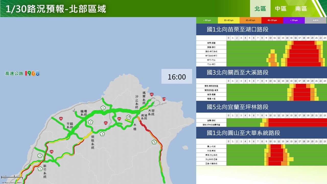▲▼高公局說明初二路況。(圖/高公局提供)