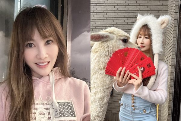 ▲王宥忻上街頭發紅包。(圖/固力狗提供)