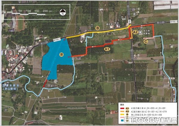 ▲屏185縣道40K+100處易淹水區排水改善工程將動工 。(圖/屏東縣政府提供)