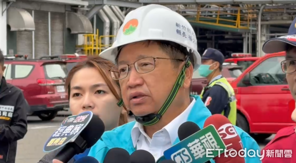 ▲▼ 遠東化纖廠火警,新竹縣長楊文科說明。(圖/記者黃彥傑翻攝)