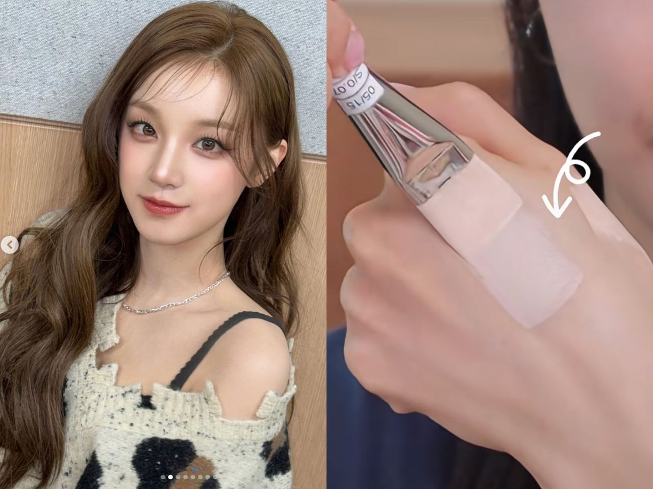 (G)-IDLE,Haemin,化妝師,開刷技巧,粉底刷,彩妝。(圖/小红書)