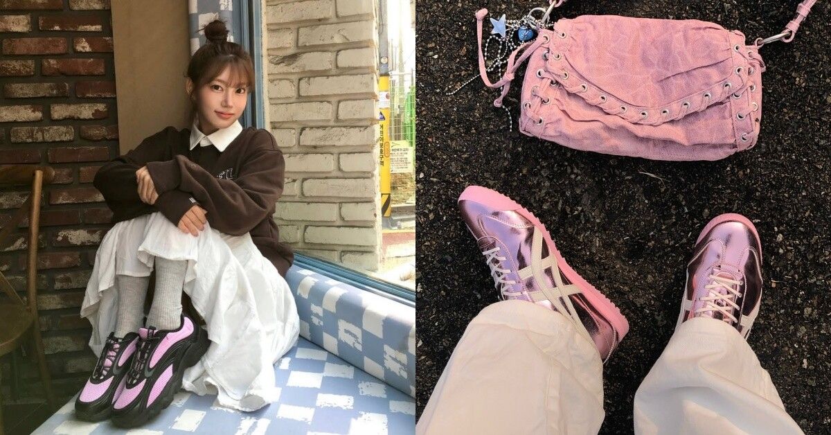 ▲粉色球鞋 。(圖/翻攝自IG)