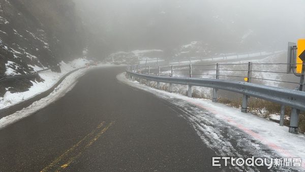 ▲▼依據最新氣象情資研判,合歡山區路段受寒流影響,恐有結冰機率,8日晚間18時起預警性封閉。(圖公路局提供,下同)