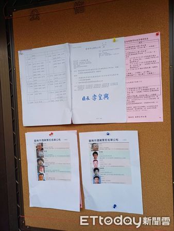 ▲台南市交通局自11日起除公布於網站外,另將酒駕累犯照片與相關違法事實印製張貼居住地里佈告欄或當地適合張貼處所,此次計103位全數公布張貼。(圖/記者林東良翻攝,下同)