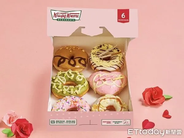 ▲▼Krispy Kreme攜手Pocky推情人節限定甜甜圈。(圖/Krispy Kreme提供)