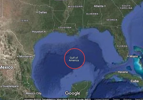 ▲在美國使用Google Maps的人會看到Gulf of America。(圖/取自Google Maps)