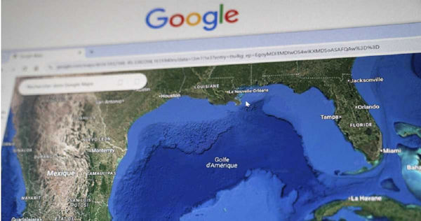 Google Map從2月10日起,將墨西哥灣自動更名為「美國灣」。(圖/達志/美聯社)