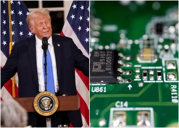 ▲▼美國總統川普再點名台灣搶走美國的晶片生意,外界關注台灣後續應對策略。(圖/路透)