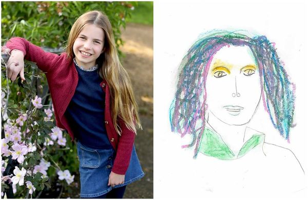 夏綠蒂公主創作一名女子的畫像。(翻攝@princeandprincessofwales IG)