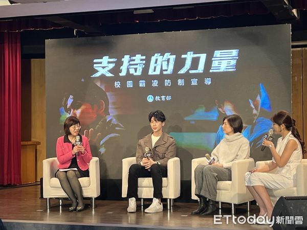 ▲▼金牌拳后林郁婷今天到師大附中宣導反霸凌,呼籲旁觀者勇敢伸出援手。(圖/記者許敏溶攝)