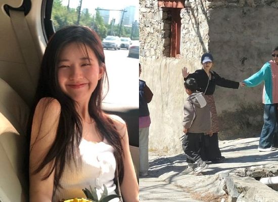 ▲趙露思現身山區做公益。(圖/翻攝自微博)