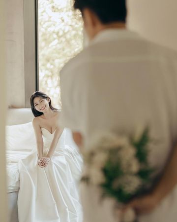 ▲曾智希、陳志強婚紗照公開。(圖/翻攝自Instagram/simba.1220)