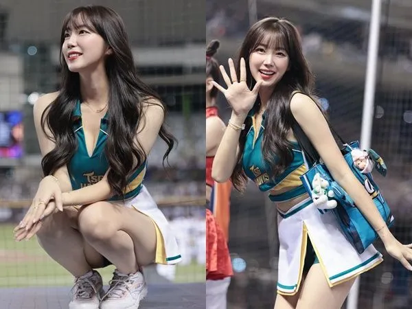 ▲▼挺中華隊!安芝儇特地飛來台灣加油:希望你們不要放棄。(圖/翻攝wlgus2qh)