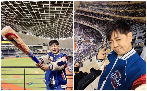 林志穎日前現身大巨蛋,觀看WBCQ世界棒球經典賽資格賽。(翻攝林志穎臉書)