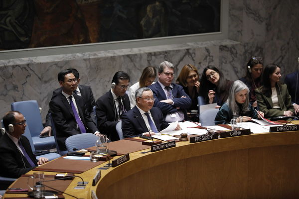 ▲▼大陸常駐聯合國代表傅聰在安理會發言。(圖/翻攝自大陸常駐聯合國代表團官網)