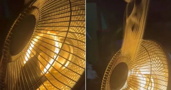 有女子投訴電暖器燃燒冒煙,結果卻大打臉。(圖/翻攝自Threads)