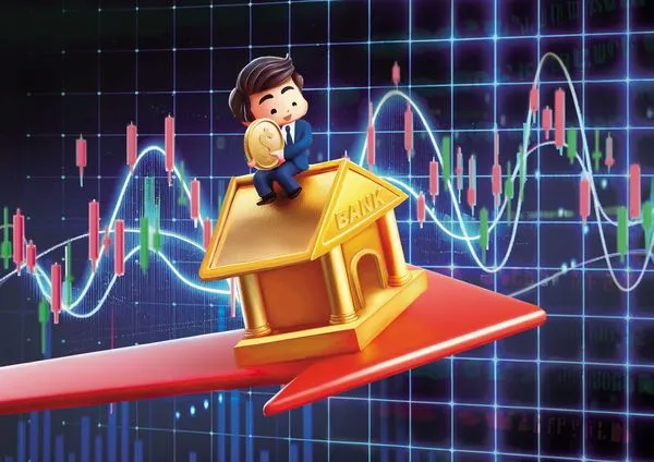 蛇年股市動盪,股價波動低的金控股成資金避風港。(AI繪圖Adobe Firefly生成,本刊美術組後製)