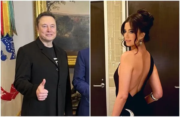 艾希莉聖克萊爾(右圖)自爆5個月前生下馬斯克(左圖)的孩子。(翻攝X@stclairashley、X@elonmusk)