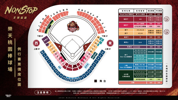 ▲▼2025上半季主場例行賽門票預售資訊。(圖/樂天桃猿提供)