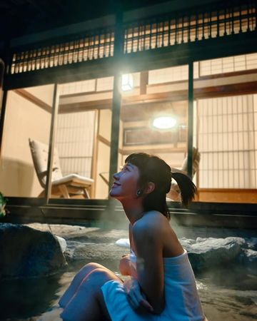 ▲▼LuLu住溫泉旅館遇詭異女房客! 「扭曲行走氣音搭話」她嚇壞狂奔。(圖/翻攝自Instagram/sunnygirl800424)