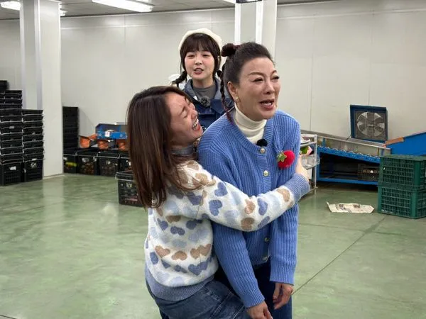 ▲張文綺(左起)籃籃與楊繡惠搞笑演出。(圖/民視提供)