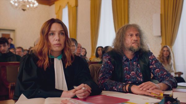 ▲《被告汪星人》片中的狗主角「宇宙」,成為去年坎城影展「狗狗金棕櫚」(Palme Dog)最佳狗演員獎(圖/台北双喜提供)