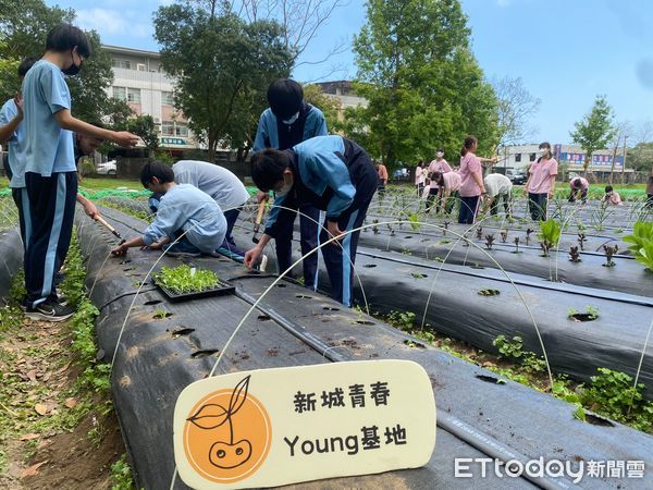 ▲學習翻土與光合菌噴灑,體驗友善農耕。(圖/芥菜種會提供,下同))