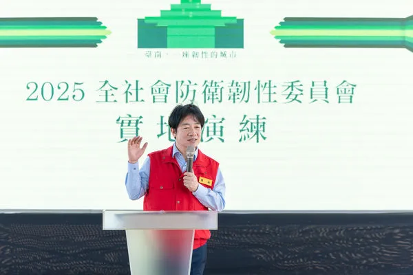 ▲總統賴清德主導下27日將在台南舉行第一場「2025全社會防衛韌性委員會實地演練」。(圖/總統府提供)