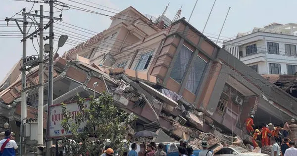 緬甸接連二次強震!酒店瞬間崩塌變廢墟慘況流出
