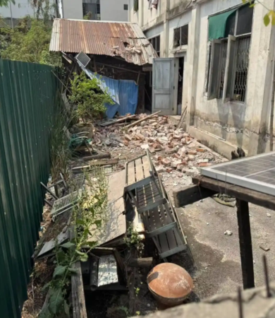 ▲▼成都女子在緬甸曼德勒親歷地震。(圖/翻攝自封面新聞)