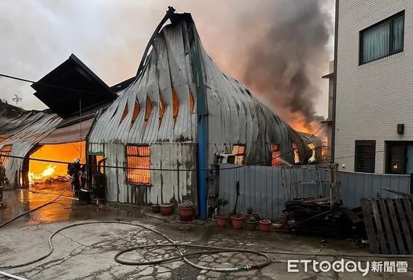 ▲▼台中消防局統計,3年共發生140起工廠大火,其中一半是電線走火引起。(圖/消防局提供,下同)