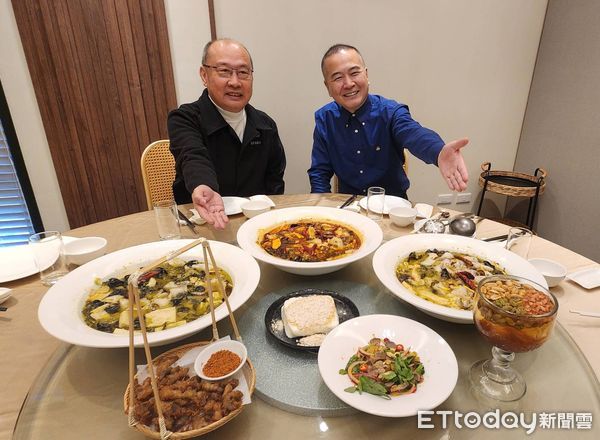 ▲不二老罈子酸菜魚,廖董,阿秋大肥鵝。(圖/記者游瓊華攝)