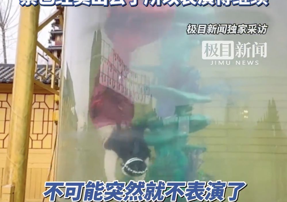 ▲美人魚表演者在污濁泛綠的水缸裡演出,引起遊客側目。(圖/翻攝極目新聞)