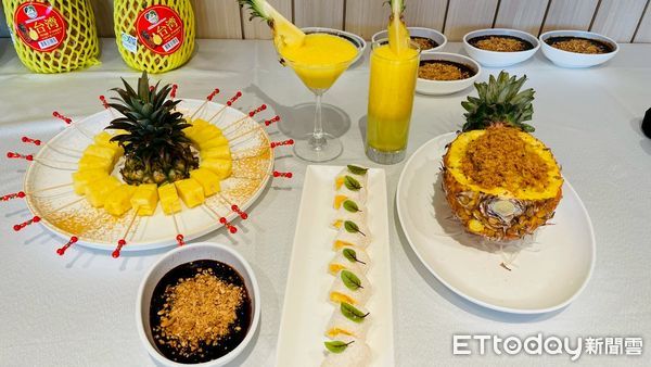 ▲2025年新加坡國際食品展開展前一日,台南市政府首奪先機,於新加坡當地舉行「台南鳳梨行銷記者會」,由黃偉哲市長親自到場力推台南鳳梨。(圖/記者林東良翻攝,下同)