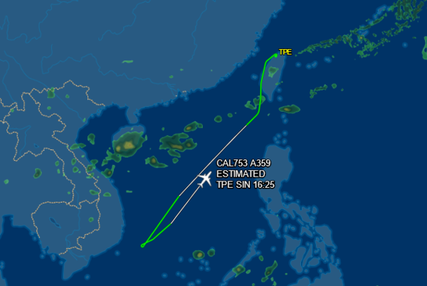 ▲▼華航CI753班機傳出訊號異常,轉降高雄小港機場。(圖/翻攝FlightAware)