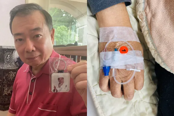 ▲廖峻三度中風,緊急送醫。(圖/經紀人提供)