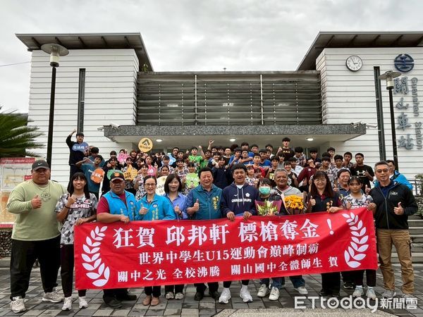 ▲台東關山國中邱邦軒奪世中運標槍冠軍並破大會紀錄。(圖/記者楊漢聲翻攝)